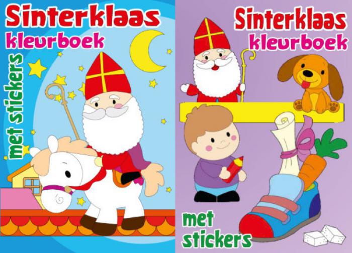 Sinterklaas kleurboekje met stickers 1 van 2 varianten